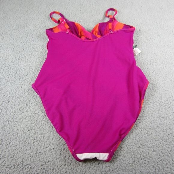 Lauren Ralph Lauren Swimsuit Womens 10 One piece  stretchy Beach colorful *Read* - Picture 13 of 15